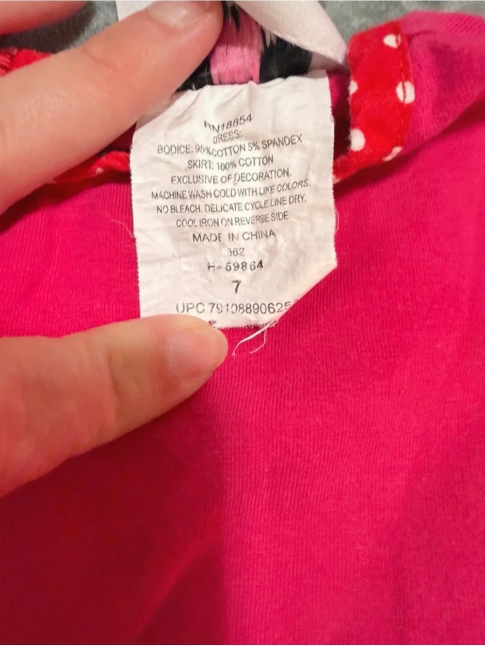 Girls' Pink and Aqua Holiday Floral Trim Dress